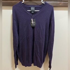 NWT Jos. A. Bank Men's Deep Purple V-Neck Sweater Size XL